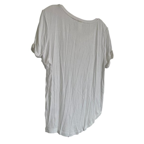 H&M White Short-Sleeve Lightweight T-Shirt - Picture 4 of 4